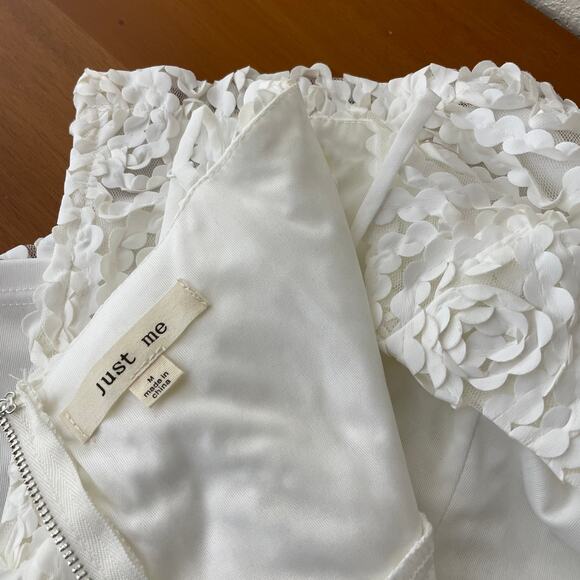 Just Me white sleeveless midi dress M - Picture 5 of 7